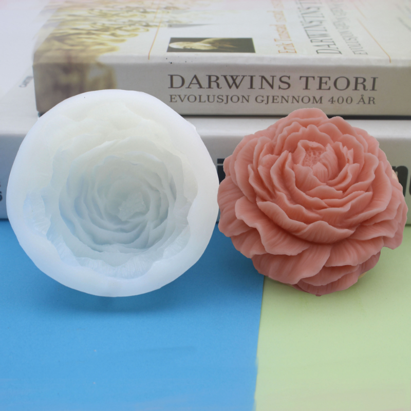 Large Peony Flower Silicone Ca - Resin Art Furniture recension och pris