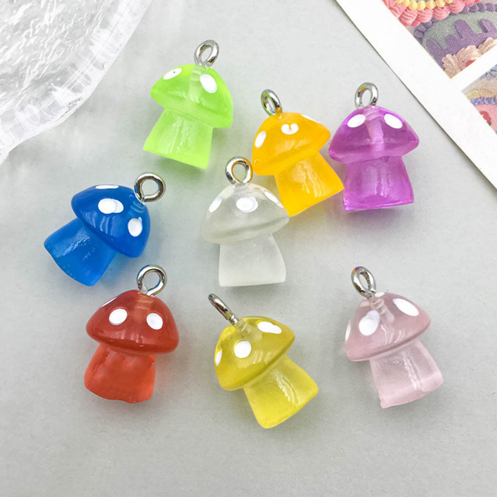 16pcs Luminous Mushroom Charms - Resin Art Diy Kit recension och pris