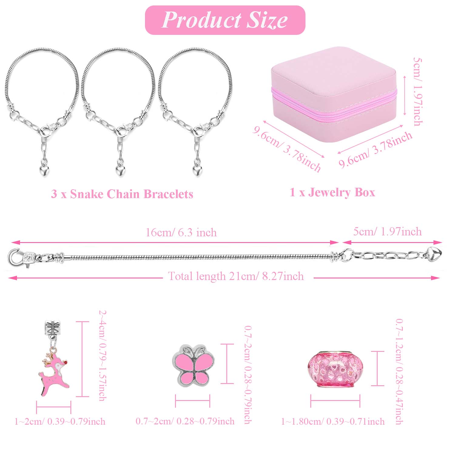 68pcs pink beaded jewelry set, - Resin Art Diy Kit recension och pris