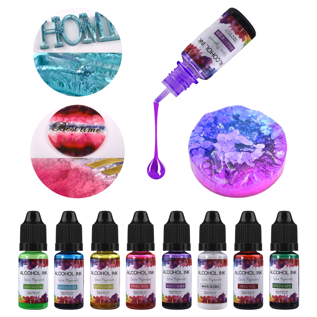 10ml/15ml Art Ink Alcohol Resi - Resin Pigment Alcohol Ink recension och pris