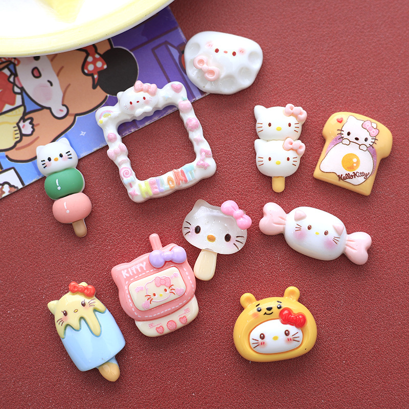 100pcs Kawaii Sanrio Hello Kit - Resin Art Phone Case recension och pris