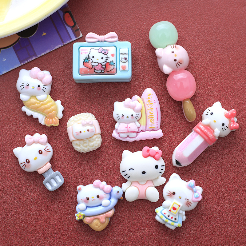100pcs Kawaii Sanrio Hello Kit - Resin Art Phone Case recension och pris