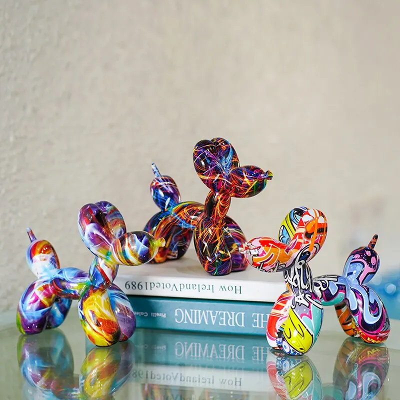 Resin Graffiti Balloon Dog Fig - Resin Art Decoration Items recension och pris